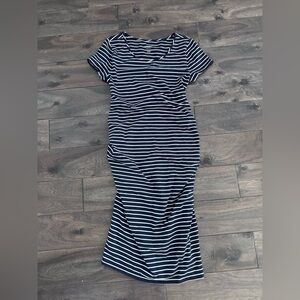 Isabel Maternity by Ingrid & Isabel Black and White Striped Maxi Dress